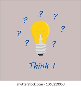 Vector light bulb tools, think concepts