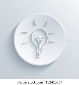Vector light circle icon. Eps10