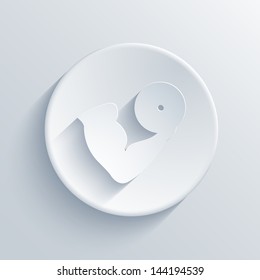 Vector light circle icon. Eps10