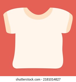 Vector of a light colored t-shirt, blank t-shirt drawing.