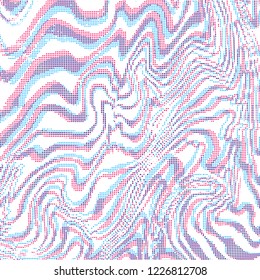vector light colorful doted anaglif waves texture blank template modern background design for poster, landing, invitation or presentation