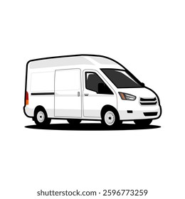 vector light commercial vehicle car van isolated