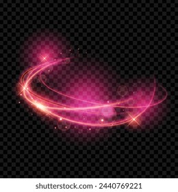 vector light effect with abstract shape on transparent background.