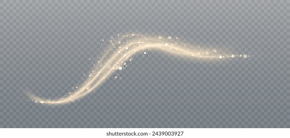 Vector light effect with bokeh and sparkles on a transparent background. An elegant combination of blurry points of light and shimmering particles creates an atmosphere of magic and celebration.	
