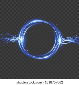 Vector light effect. Energy flow. Magic frame. Vector illustration