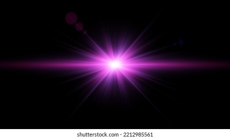 Vector light effect isolated on black background