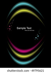 Vector light effect on dark background