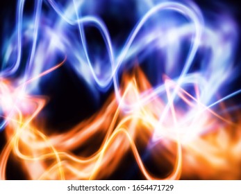  Vector light effect. Realistic lightnings. Abstract vector background