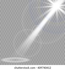Vector Light Effect Spotlight with Transparent Background