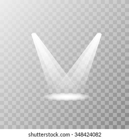 Vector light effects on grey background