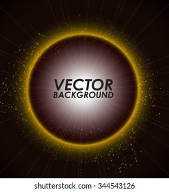 Vector light effects on round. Abstract Background