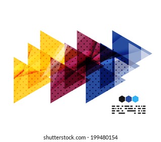 Vector light geometric compositions isolated on white background. Business brochure or presentation design