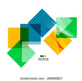 Vector light geometric compositions isolated on white background. Business brochure or presentation design