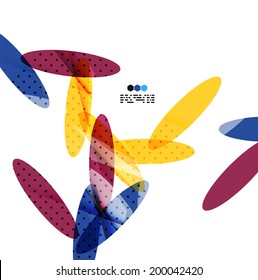 Vector light geometric compositions isolated on white background. Business brochure or presentation design