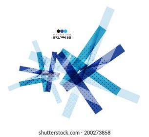 Vector light geometric compositions isolated on white background. Business brochure or presentation design