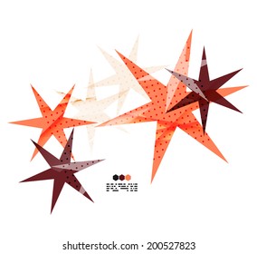 Vector light geometric compositions isolated on white background. Business brochure or presentation design