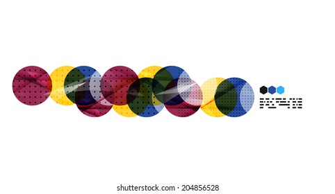 Vector light geometric compositions isolated on white background. Business brochure or presentation design