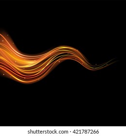 vector light glowing effect on isolated background