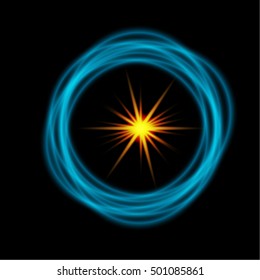 vector light glowing effect on isolated background