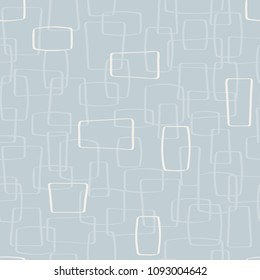 Vector Light Gray Mod Shapes Seamless Pattern Background. Perfect For Fabric, Scrapbooking, Kids, And Home Decor Projects.