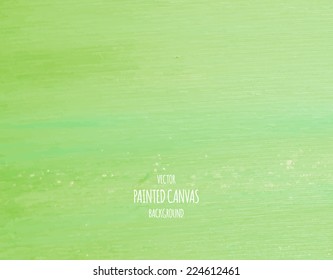 Vector light green acrylic painted canvas background