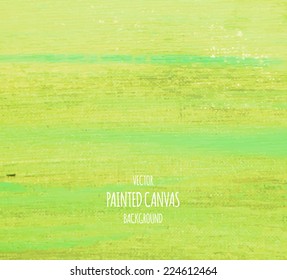 Vector light green acrylic painted canvas background