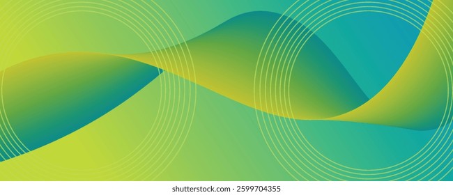 vector Light green modern corporate concept abstract background with light yellow color pattern editable wavy. EPS10