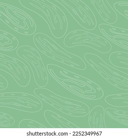 Vector light green seamless pattern texture with stylized pickle cucumbers. Goes well for wallpaper, gift paper, food packaging, cosmetic products.