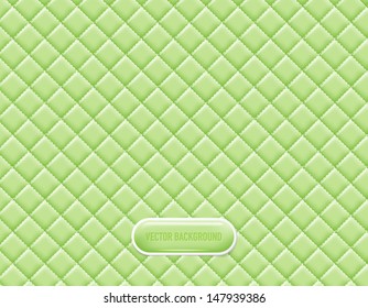 Vector Light Green Vinyl Upholstery Padded Glossy Background