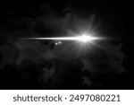 Vector light from the headlights PNG. Light from the headlights of a car on an isolated transparent background. Round headlights, yellow light PNG.