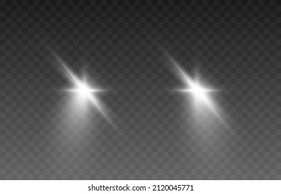 luci di illuminazione e luci delle auto sulle strade di campagna di notte.  7554771 Stock Photo su Vecteezy