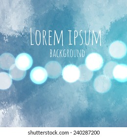 Vector Light leakage lomography bokeh on a blue background watercolor