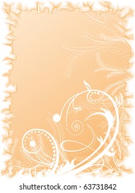 Vektor-hellorangefarbenes Blumenmuster