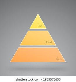 vector light orange infographic pyramid concept