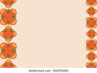 Vector light ornamental background with oriental mandala. Ethnic geometric floral vertical pattern for islam, arabic, indian, turkish motives.