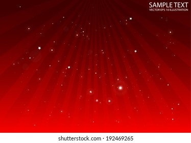 Vector light rays red shiny background template  - Abstract rays spreading background design illustration