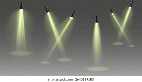 Vector light set includes light source, studio lighting. It also includes spotlight lighting and spotlight PNG. Finally, it includes light rays and light effect. For Holidays
