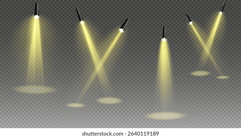 Vector light set includes light source, studio lighting. It also includes spotlight lighting and spotlight PNG. Finally, it includes light rays and light effect. For Holidays