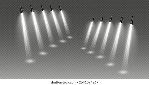 Vector light set includes light source, studio lighting. It also includes spotlight lighting and spotlight PNG. Finally, it includes light rays and light effect. For Holidays