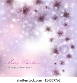 Vector light silver abstract Christmas background.
