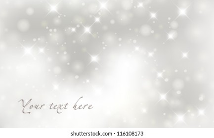 Vector light silver abstract Christmas background.