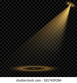 Fuentes de luz vectorial, iluminación de conciertos, proyector de escenario. Concierto con foco con vigas, focos iluminados para el diseño y publicación web