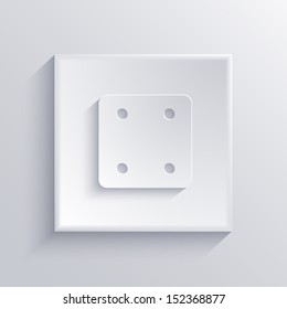 Vector light square icon. Eps 10