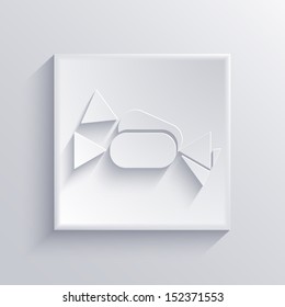Vector light square icon. Eps 10
