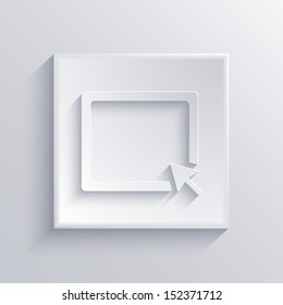Vector light square icon. Eps 10