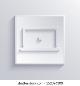 Vector light square icon. Eps 10