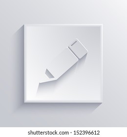 Vector light square icon. Eps 10