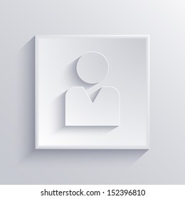 Vector light square icon. Eps 10