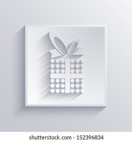 Vector light square icon. Eps 10