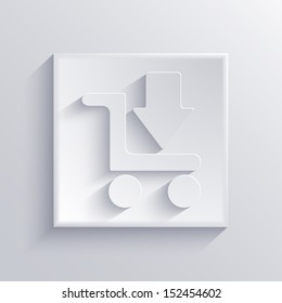 Vector light square icon. Eps 10